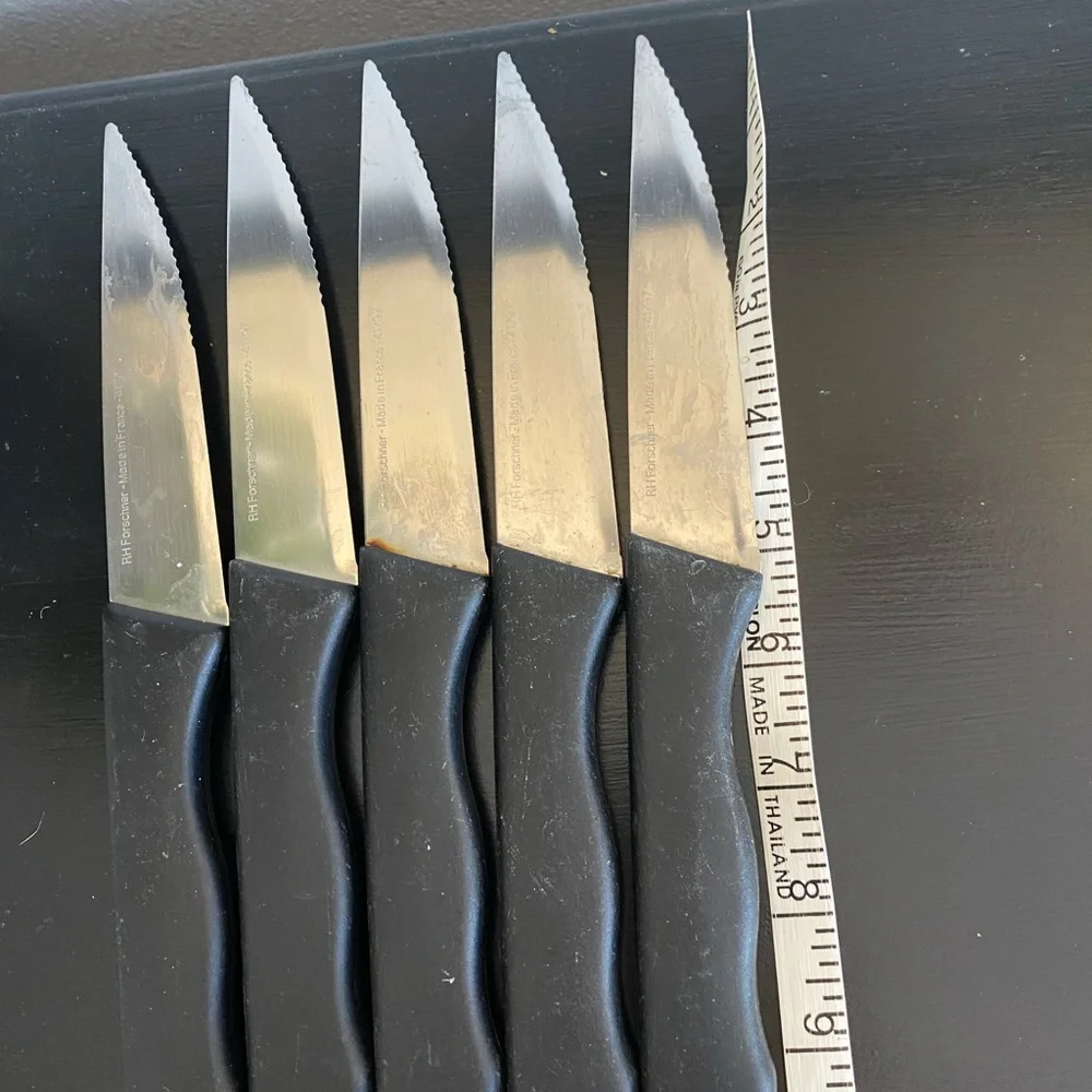 Genuine RH Forschner (41797) 5 Serrated Knives With Black Handle Made in France